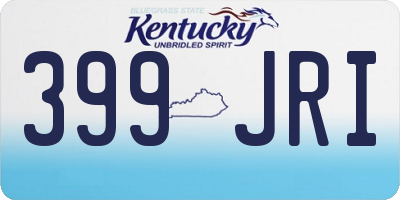 KY license plate 399JRI