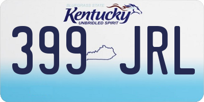 KY license plate 399JRL