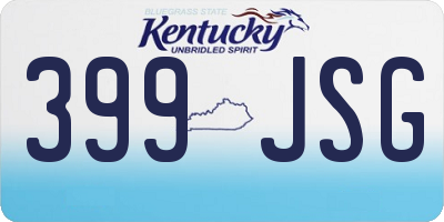 KY license plate 399JSG