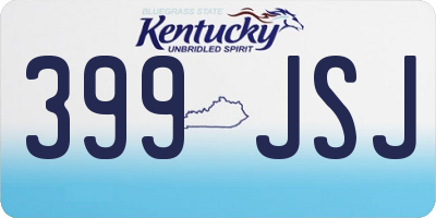 KY license plate 399JSJ