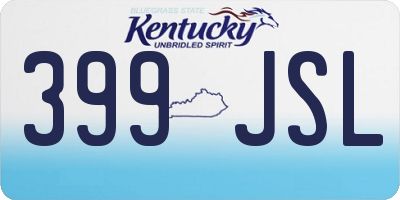 KY license plate 399JSL