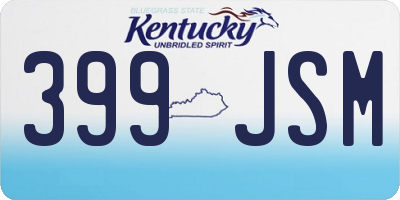 KY license plate 399JSM