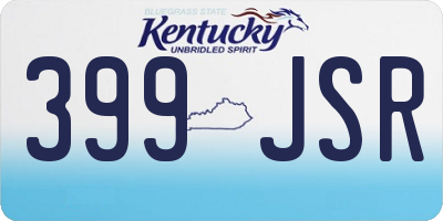 KY license plate 399JSR