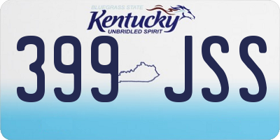 KY license plate 399JSS
