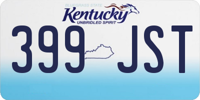 KY license plate 399JST