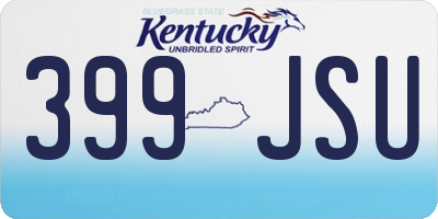 KY license plate 399JSU