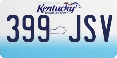 KY license plate 399JSV