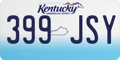 KY license plate 399JSY