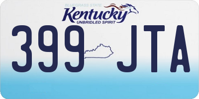 KY license plate 399JTA