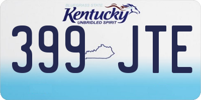 KY license plate 399JTE