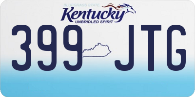 KY license plate 399JTG