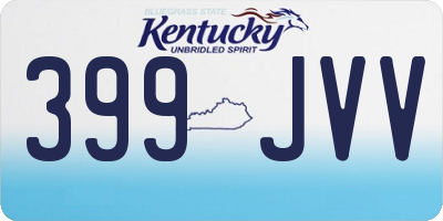 KY license plate 399JVV