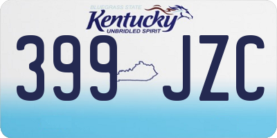 KY license plate 399JZC