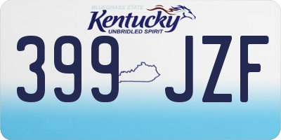 KY license plate 399JZF