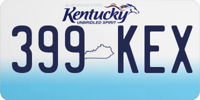 KY license plate 399KEX