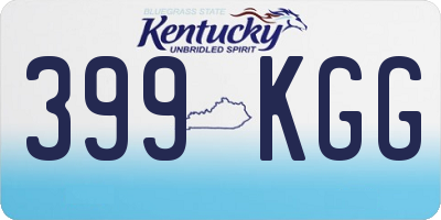 KY license plate 399KGG