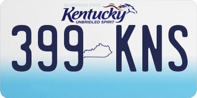 KY license plate 399KNS