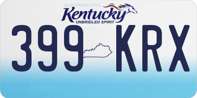 KY license plate 399KRX