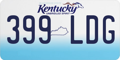 KY license plate 399LDG