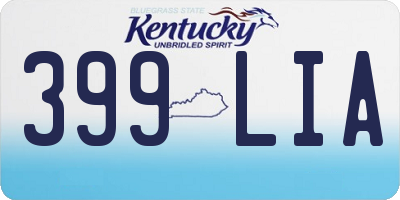 KY license plate 399LIA