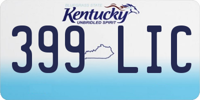 KY license plate 399LIC
