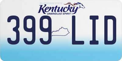 KY license plate 399LID