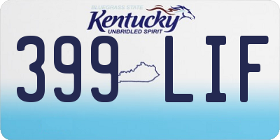 KY license plate 399LIF