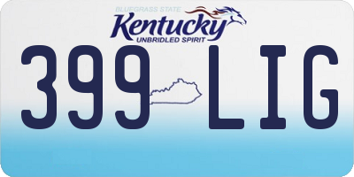 KY license plate 399LIG