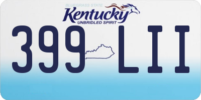 KY license plate 399LII