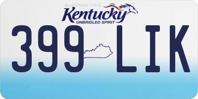 KY license plate 399LIK