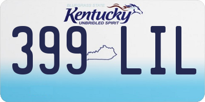 KY license plate 399LIL