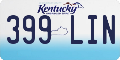KY license plate 399LIN