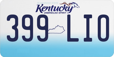 KY license plate 399LIO