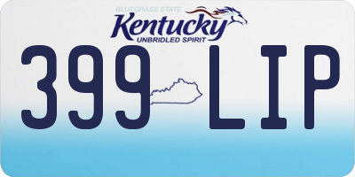 KY license plate 399LIP