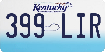 KY license plate 399LIR