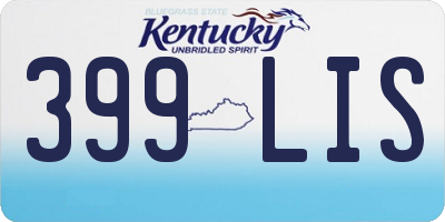 KY license plate 399LIS