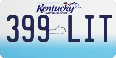 KY license plate 399LIT
