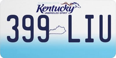 KY license plate 399LIU