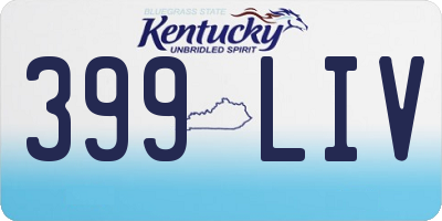 KY license plate 399LIV