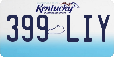 KY license plate 399LIY