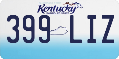 KY license plate 399LIZ