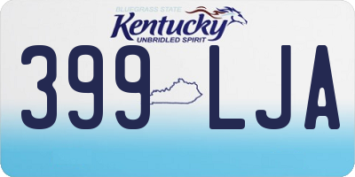 KY license plate 399LJA