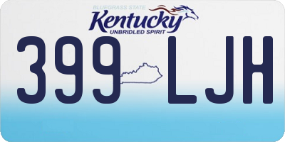 KY license plate 399LJH