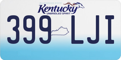 KY license plate 399LJI