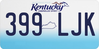 KY license plate 399LJK