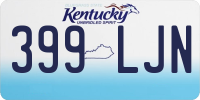 KY license plate 399LJN