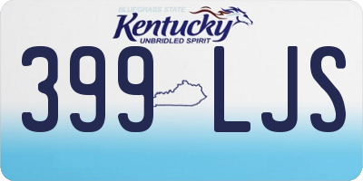 KY license plate 399LJS