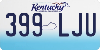 KY license plate 399LJU