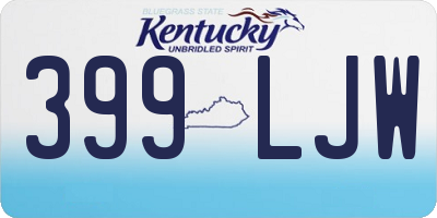 KY license plate 399LJW
