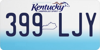 KY license plate 399LJY